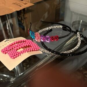 Colorful Gem and Beaded Headbands and Barrettes